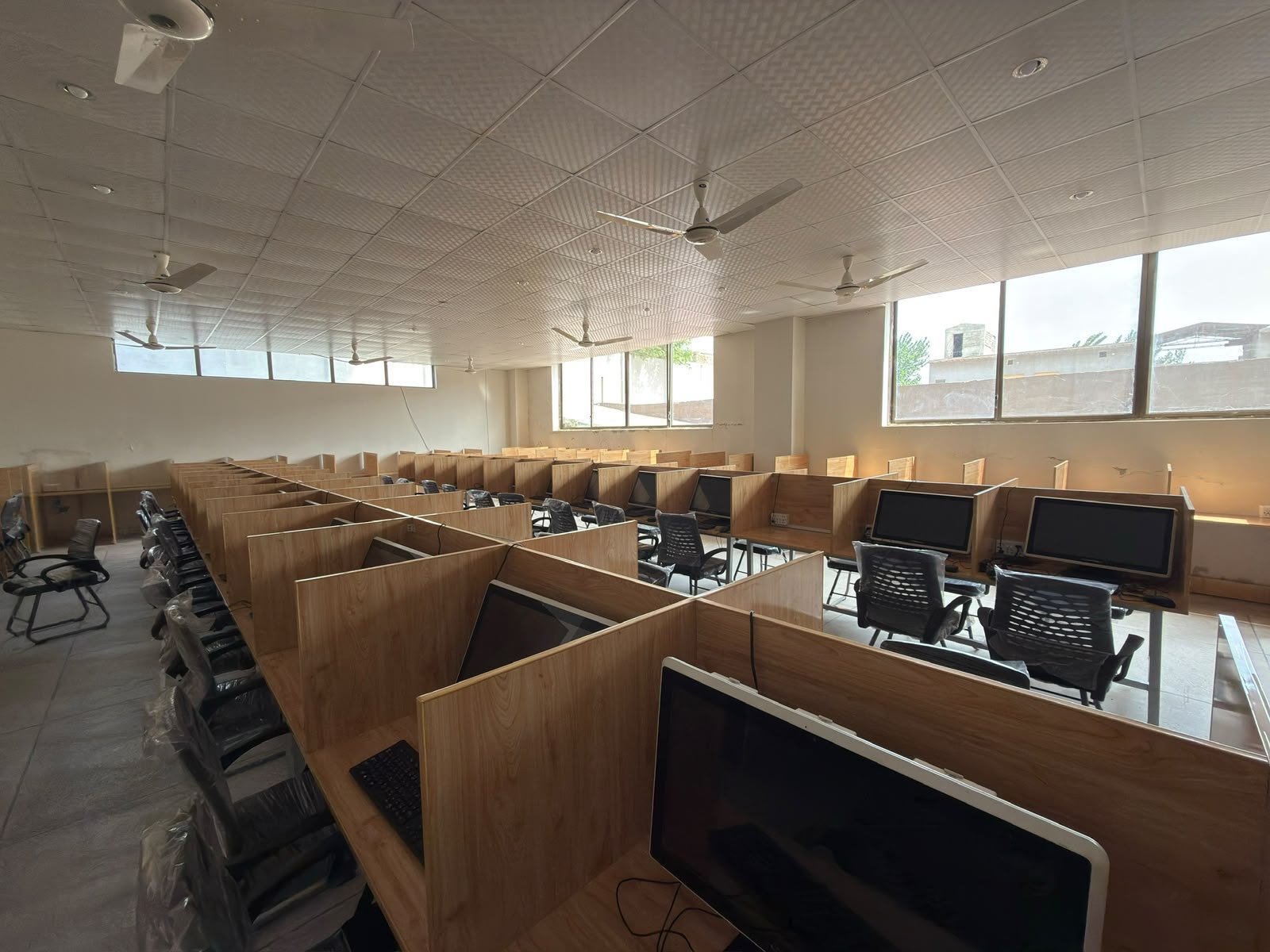 Computer workstations in the LMI computer laboratory